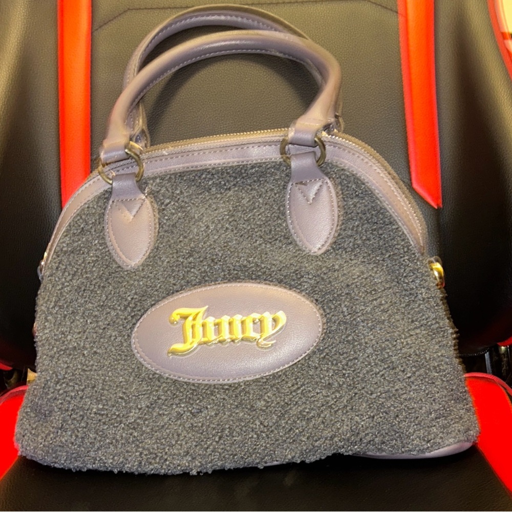 Juicy Couture Gray and Gold Satchel